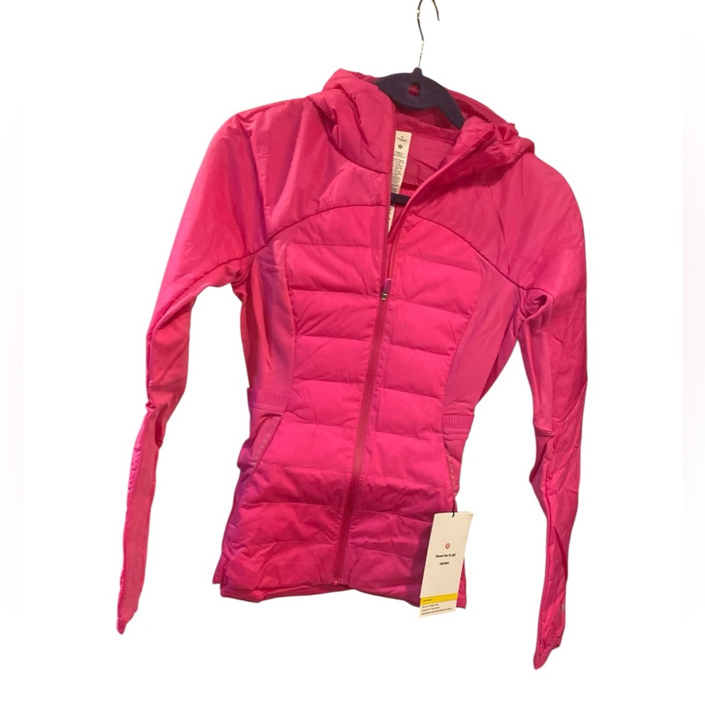 NWT Lululemon down for it all jacket SONIC PINK Size 4